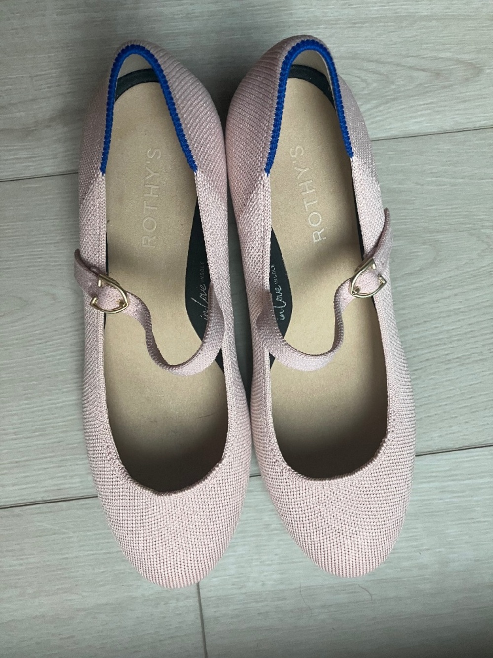 Like New Rothy’s 7.5 The Mary Jane Heel in Light Pink